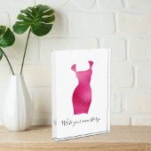 Glam Vrouwelijk Silhouet Inspirerend Acrylblok Fotoblokken