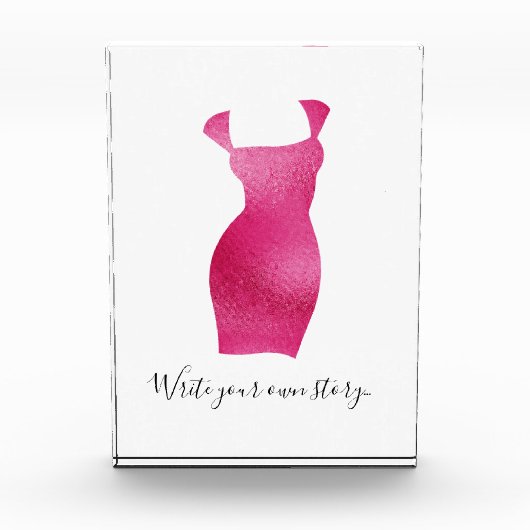 Glam Vrouwelijk Silhouet Inspirerend Acrylblok Fotoblokken (Voorkant)