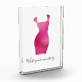 Glam Vrouwelijk Silhouet Inspirerend Acrylblok Fotoblokken (Links)