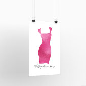 Glam Vrouwelijk Silhouet Inspirerend Poster