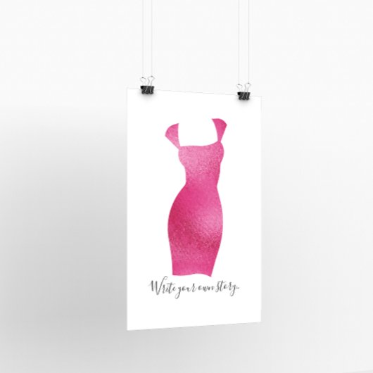 Glam Vrouwelijk Silhouet Inspirerend Poster