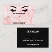 Glam waterverf roze Browbar Eyelash Luxury Visitekaartje (Voorkant / Achterkant)