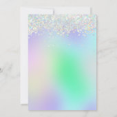 Glam Wedding Cake Holographic Vrijgezellenfeest Kaart (Achterkant)