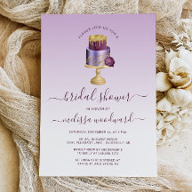 Glam Wedding Cake Paars Gold Vrijgezellenfeest