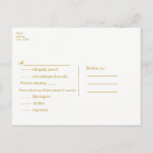 Glam Wedding RSVP Uitnodiging Briefkaart (Achterkant)