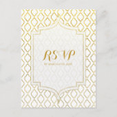 Glam Wedding RSVP Uitnodiging Briefkaart (Voorkant)