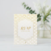 Glam Wedding RSVP Uitnodiging Briefkaart (Staand voorkant)