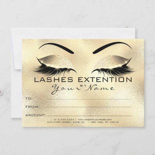Glam Wenkbrauw Wimpers Schoonheid Make-up Certific (Voorkant)