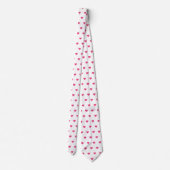 Glam White en Pink Hearts Stropdas (Achterkant)