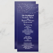 Glam White Fairy Lichtblauw Huwelijksprogramma Programmakaart (Voorkant / Achterkant)