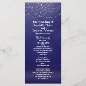 Glam White Fairy Lichtblauw Huwelijksprogramma Programmakaart (Voorkant)