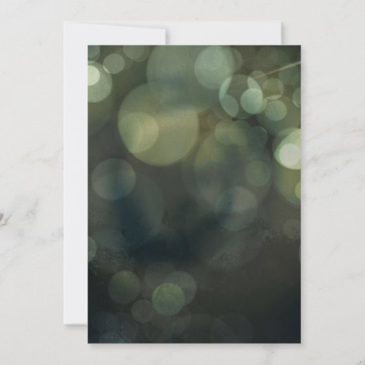 Glam White Fairy Light dark BOKEH Rehearsal Dinner Kaart (Achterkant)