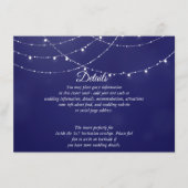 Glam White Fairy Lights Blauw DETAILS Kaart (Voorkant)