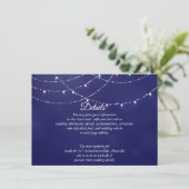 Glam White Fairy Lights Blauw DETAILS Kaart (Staand voorkant)