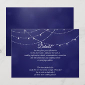 Glam White Fairy Lights Blauw DETAILS Kaart (Voorkant / Achterkant)