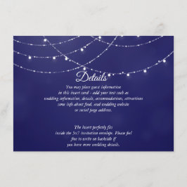 Glam White Fairy Lights Blauw DETAILS Kaart