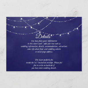 Glam White Fairy Lights Blauw DETAILS Kaart