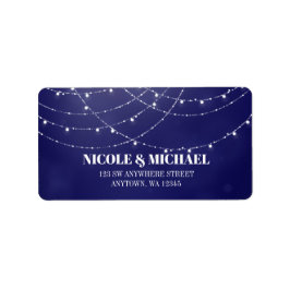 Glam White Fairy Lights Blauw Etiket