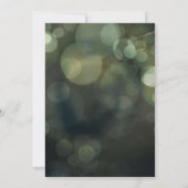 Glam White Fairy Lights green BOKEH Wedding Kaart (Achterkant)