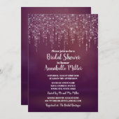 Glam White Fairy Lights PINK BOKEH Vrijgezellenfee Kaart (Voorkant / Achterkant)