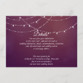 Glam White Fairy Lights Roze Paarse DETAILS Kaart (Voorkant)