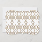 Glam White Gold Great Gatsby Bachelorette-feest Kaart (Achterkant)