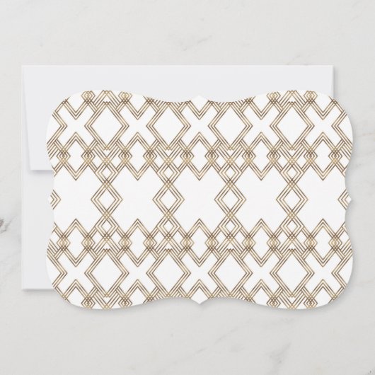 Glam White Gold Great Gatsby Bachelorette-feest Kaart (Achterkant)