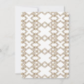 Glam White Gold Great Gatsby Engagement Party Kaart (Achterkant)
