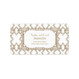 Glam White Gold Great Gatsby Wedding Etiket