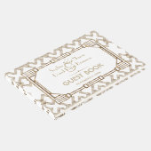 Glam White Gold Great Gatsby Wedding Gastenboek (Hoek)