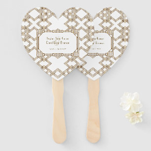 Glam White Gold Great Gatsby Wedding Handwaaier