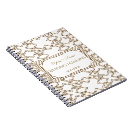Glam White Gold Great Gatsby Wedding Planner uit d Notitieboek (Rechterzijde)