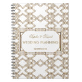 Glam White Gold Great Gatsby Wedding Planner uit d Notitieboek (Voorkant)