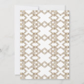 Glam White Goud Great Gatsby Jaren 20 Bachelorfees Kaart (Achterkant)