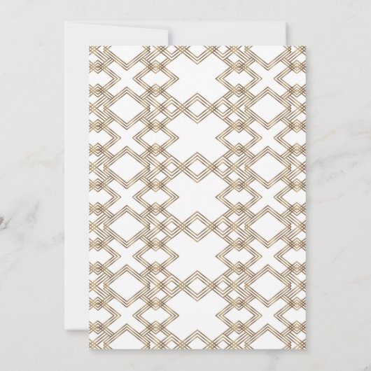 Glam White Goud Great Gatsby Jaren 20 Bachelorfees Kaart (Achterkant)