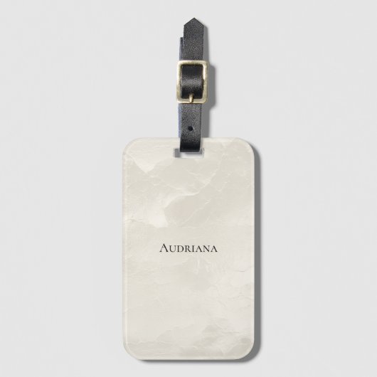 Glam White Ivory Pearl Bagagelabel (Voorkant (verticaal))