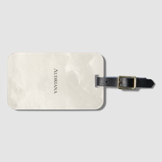 Glam White Ivory Pearl Bagagelabel (Voorkant (horizontaal))