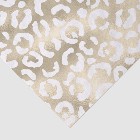 Glam White-leopardprinter Tissuepapier (Detail)
