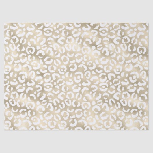 Glam White-leopardprinter Tissuepapier (Voorkant)