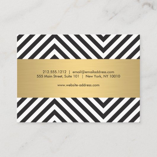 Glam Wimpers met Bold Pattern Aftercare Kaart Visitekaartje (Achterkant)