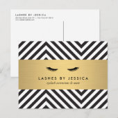 Glam Wimpers met Bold Pattern Briefkaart (Voorkant / Achterkant)