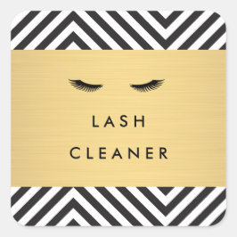 Glam Wimpers met Bold Pattern Lash Cleaner Vierkante Sticker