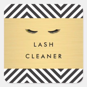 Glam Wimpers met Bold Pattern Lash Cleaner Vierkante Sticker
