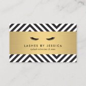 Glam Wimpers met Bold Pattern Visitekaartjes (Voorkant)