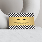 Glam Wimpers met Bold Pattern Visitekaartjes