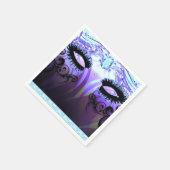 Glam Wimpers Paarse Masquerade Feest Custom Servetten (Hoek)