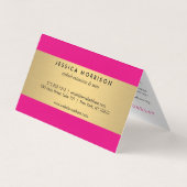 Glam Wimpers Roze en Gouden Nazorg Visitekaartje (Achterkant)