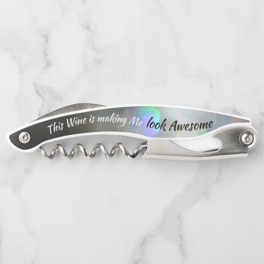 Glam Wine Lover maakt me er Geweldige grappig uit Kurkentrekker (Achterkant)