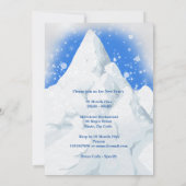 Glam wintersneeuwskiën alps chalet champagne kaart (Achterkant)