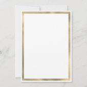 Glam wit goud geometrisch lijst elegante bruiloft kaart (Achterkant)